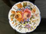 Vintage Bassano kast bord/wandbord Italië bloemen keramiek, Ophalen of Verzenden