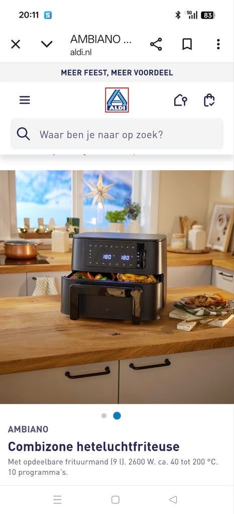 Airfryer, Witgoed en Apparatuur, Ophalen, Zo goed als nieuw, Airfryer