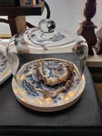 Mica stolp met delftsblauw Heinen stijl bord decoupage, Ophalen