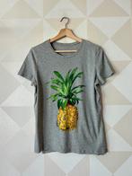 Tommy Hilfiger t-shirt grijs ananas S/36 vintage, Kleding | Dames, Ophalen of Verzenden, Korte mouw, Maat 36 (S), Grijs