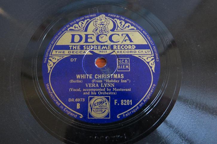 Vera Lynn White Christmas 78 toeren jukebox kerstmuziek 1942, Cd's en Dvd's, Vinyl Singles, Gebruikt, Overige typen, Overige genres