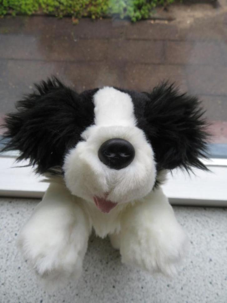 Zwart wit hondje knuffel hond merk Cuddle Puppies Keel Toys, Kinderen en Baby's, Speelgoed | Knuffels en Pluche, Zo goed als nieuw
