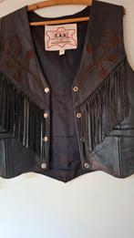 Te koop mooie dames motorhesje leer, Kleding | Dames, Bodywarmers, Ophalen of Verzenden, Zo goed als nieuw, Zwart