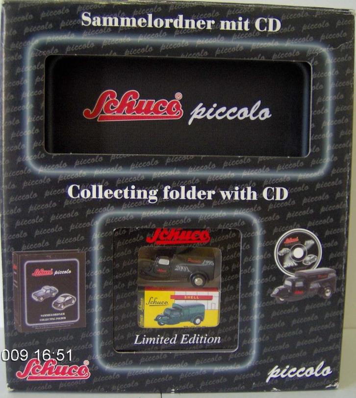 Schuco Piccolo Tempo Dreirad 1995-2001 set modelauto+ CD, Hobby en Vrije tijd, Modelauto's | 1:87, Nieuw, Auto, Schuco, Ophalen of Verzenden