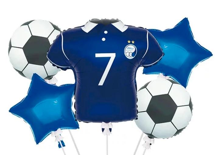 Folie ballonnen set * Voetbal rood of blauw, Hobby en Vrije tijd, Feestartikelen, Nieuw, Versiering, Verjaardag, Ophalen of Verzenden