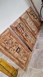 Schilderij rustiek hout, Ophalen, 50 tot 75 cm, Zo goed als nieuw, Schilderij