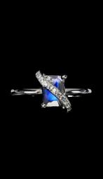 Zilveren ring maat 17.25 mm met regenboog maansteen, Sieraden, Tassen en Uiterlijk, Ringen, Nieuw, Ophalen of Verzenden, 17 tot 18