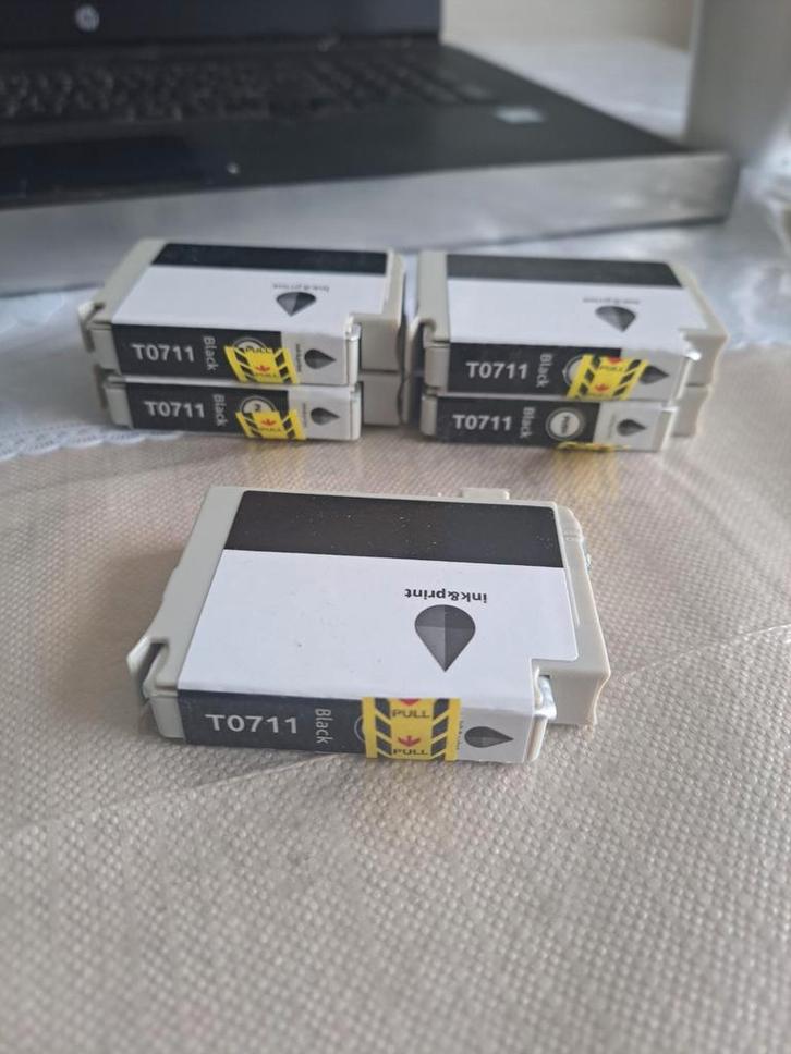5 Zwarte Inkt Cartridges, Computers en Software, Printerbenodigdheden, Nieuw, Cartridge, Ophalen of Verzenden