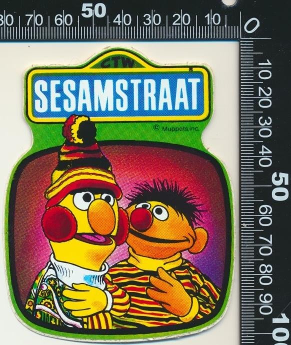 Sticker: Sesamstraat (4), Ophalen of Verzenden, Zo goed als nieuw, Film, Tv of Omroep