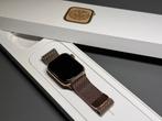 Apple Watch 8 41MM Gold Stainless Milanese Cell Als Nieuw, Apple, IOS, Zo goed als nieuw, Waterdicht