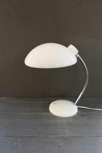 Vintage bureaulamp lamp jaren '60 wit metaal, Gebruikt, Bauhaus, Ophalen of Verzenden, Metaal