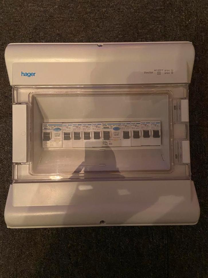 Hager groepenkast - meterkast - 8 groepen - 40a - 1 fase, Hobby en Vrije tijd, Elektronica-componenten, Zo goed als nieuw, Ophalen of Verzenden