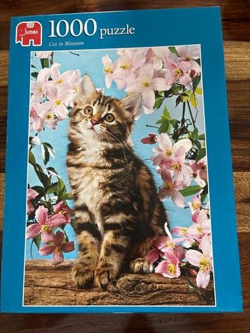 Jumbo 1000 Stukjes Puzzel - Kat in Bloesem beschikbaar voor biedingen