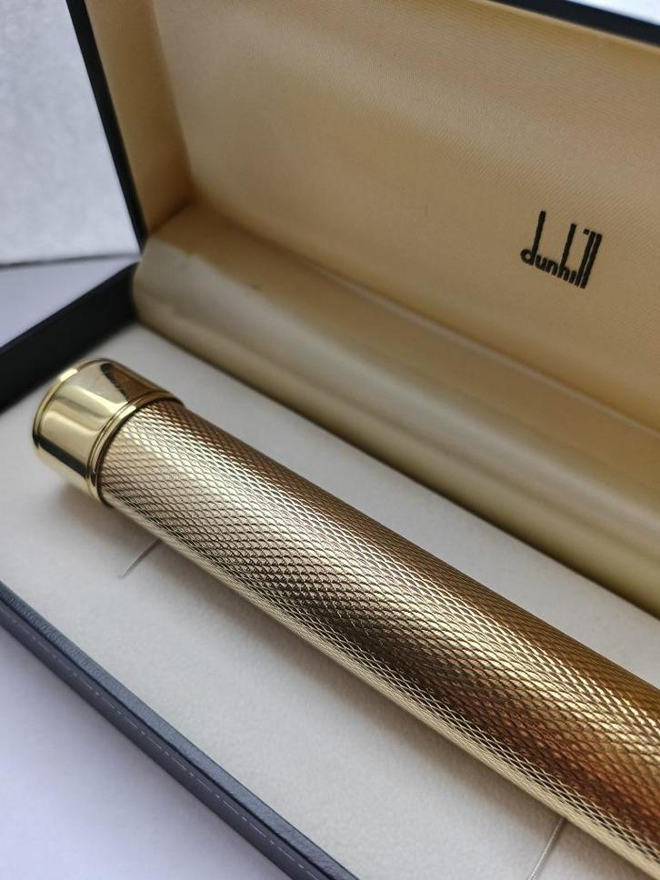 Vergulde Dunhill sigarenkoker, Verzamelen, Rookartikelen, Aanstekers en Luciferdoosjes, Zo goed als nieuw, Overige typen, Ophalen of Verzenden