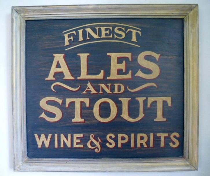 Handgeschilderd Iers tekstbord/pijl/verkeersbord/Ierland, Verzamelen, Merken en Reclamevoorwerpen, Zo goed als nieuw, Reclamebord