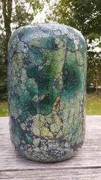 grote vaas met glas - mozaïek - groen / blauw - 37 x 24 cm, Ophalen, Overige kleuren, Nieuw, Glas