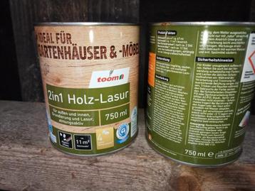 Toom Houtlazuur Grijs 750ml - Nieuw! beschikbaar voor biedingen