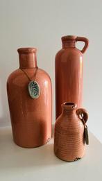Mooie set oud roze vazen van H&S collection, Gebruikt, Overige kleuren, Aardewerk of Porselein, Ophalen of Verzenden