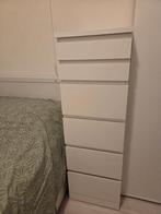 IKEA MALM ladekast 6 lades wit met spiegelglas, Ophalen, 50 tot 100 cm, Zo goed als nieuw, 3 of 4 laden