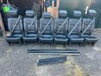 Zwart leren stoelen 3p gordel isofix zelfbouw camper bus, Ophalen of Verzenden