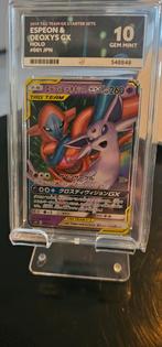 Espeon & Deoxys GX Ace 10 Japans, Ophalen of Verzenden, Zo goed als nieuw, Losse kaart, Foil