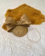 Chic goud dames dopje,gouden dop,hoed met strik,fascinator, Ophalen of Verzenden, Nieuw, One size fits all, Hoed