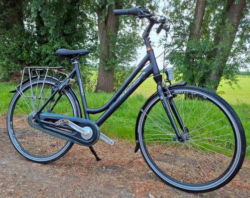 Zeer nette Sensa Strada sportieve damesfiets, mat zwart, 8v✅, Fietsen en Brommers, Fietsen | Dames | Sportfietsen en Toerfietsen