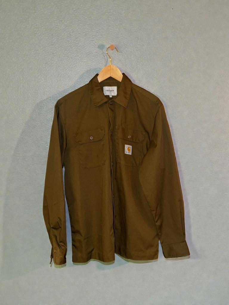 Carhartt bruin blouse shirt overhemd S small L/S Craft shirt, Ophalen of Verzenden, Nieuw, Bruin, Halswijdte 38 (S) of kleiner