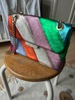 Rainbow Metallic leren tas, Ophalen of Verzenden, Zo goed als nieuw, Zwart, Schoudertasje