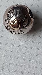 Originele Pandora clip stopper Pandora logo met goud hart, Ophalen of Verzenden, Zo goed als nieuw, Zilver, Pandora