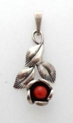 Theodor Klotz, Teka, sterling zilver hanger met koraal (7148, Ophalen, Overige voorstellingen, Zo goed als nieuw, Zilver