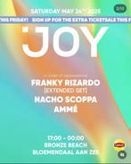 JOY x franky rizardo bloemendaal aan zee, Tickets en Kaartjes, Evenementen en Festivals, Eén persoon
