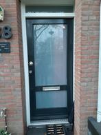 houten voordeur 201 x 91,5 cm met melkglas, Ophalen, Gebruikt, Buitendeur, 200 tot 215 cm