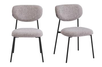 eetkamerstoelen Amaly Beige, Taupe, Bruin Stof beschikbaar voor biedingen