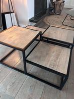 Speelse salontafel – 90x90 cm – Hoogste plateau 41 cm – €35, Huis en Inrichting, Tafels | Salontafels, Ophalen, Gebruikt, 50 tot 100 cm