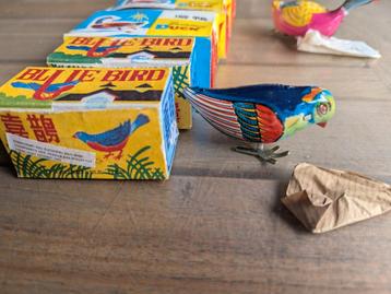 Blikken speelgoedvogel "Blue Bird" en Swimming Duck! beschikbaar voor biedingen
