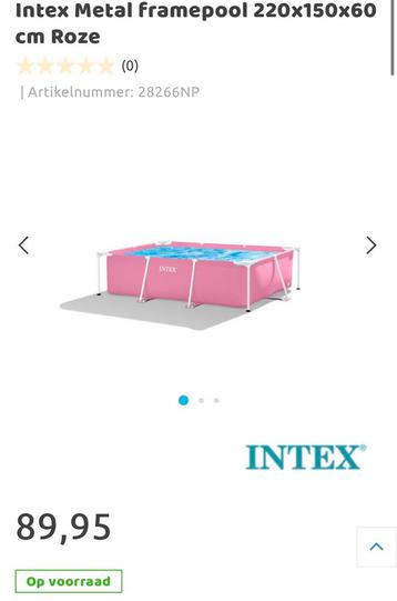 Roze intex zwembad beschikbaar voor biedingen
