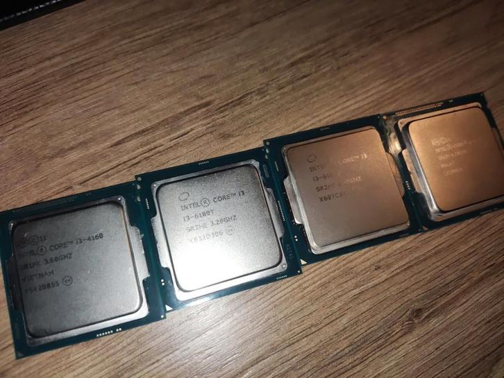 4 stuks CPU Intel i3-6100 en i3-4150, Computers en Software, Processors, Gebruikt, 2 tot 3 Ghz, Ophalen of Verzenden