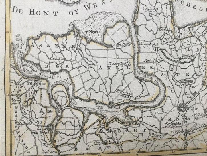 Zeeland, Hulst e.o., C en JC Sepp, 1773 . Moeilijk te vinden, Antiek en Kunst, Kunst | Etsen en Gravures, Verzenden