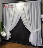 Luxe sluiervitrages twee delen, 200 cm of meer, Wit, Nieuw, Ophalen of Verzenden