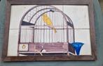 Tegeltableau vogelkooi met kanarie, Ophalen