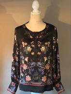 Massimo Dutti Blouse Bloemenprint Maat 42, Ophalen of Verzenden, Zo goed als nieuw, Maat 42/44 (L), Zwart