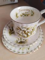 Royal Albert January Kop & Schotel + Bord, Ophalen of Verzenden, Zo goed als nieuw, Overige stijlen, Kop(pen) en/of Schotel(s)
