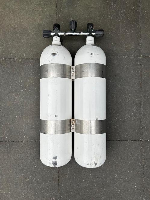 Duikset Dubbelset 12 liter, Watersport en Boten, Duiken, Gebruikt, Duikfles, Ophalen