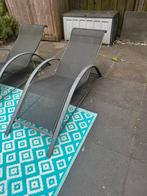 Gebruikte ligstoelen voor in de tuin. Met lkussens, Ophalen, Zo goed als nieuw, Aluminium