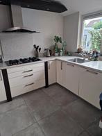 Keuken creme wit  +  apparatuur 100 euro, Ophalen, Wit, Hoekkeuken, Graniet of Steen