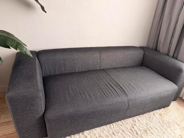 Kave Home Blok bank grijs corduroy, Huis en Inrichting, Banken | Bankstellen, Zo goed als nieuw, Driepersoons, 200 tot 250 cm