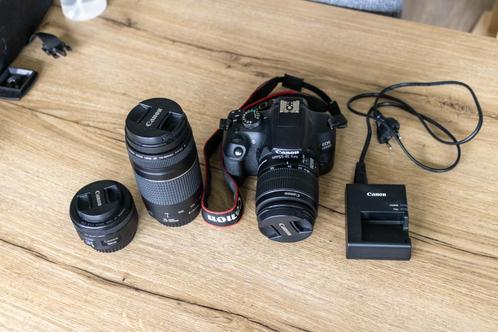 Canon 1300D + Telelens + Portrait lens, Audio, Tv en Foto, Fotocamera's Digitaal, Zo goed als nieuw, Spiegelreflex, Canon, 8 keer of meer
