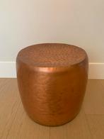Roodkoperen bijzettafel / kruk, Ophalen, Minder dan 45 cm, Minder dan 55 cm, Metaal of Aluminium