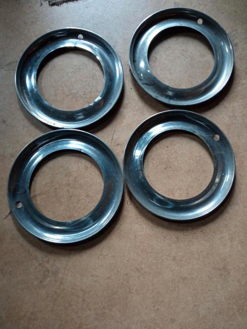 Chromen wielranden Volvo Amazon 15", Auto diversen, Wieldoppen, Gebruikt, Ophalen of Verzenden